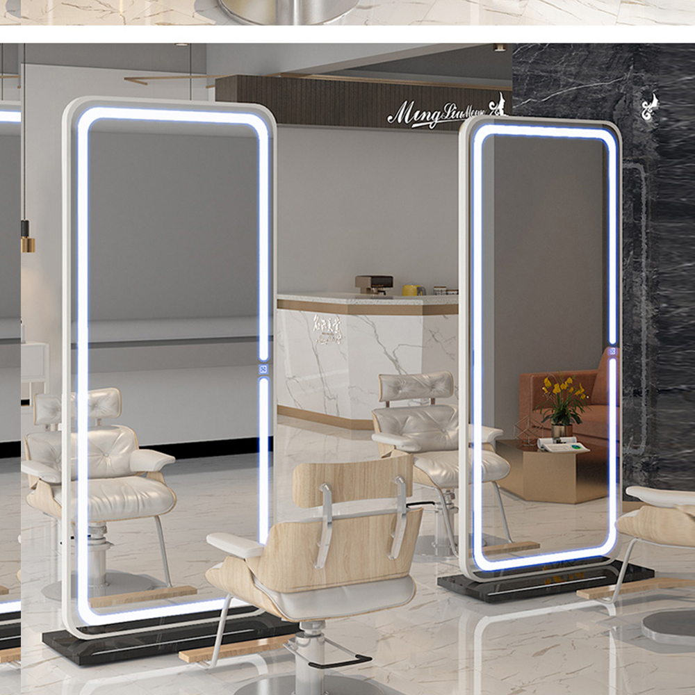 Aluminium Artus Speculi Vestiendi Cubiculum Corpus Specimen Plenum Corpus Specimen In Cubiculum Cum Luce Illuminated Stans Speculum LUXURIA