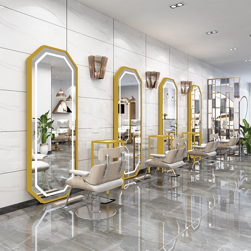 Hair Salon Mirrors Designs Gold Led Salon Mirror Salon Mirror
