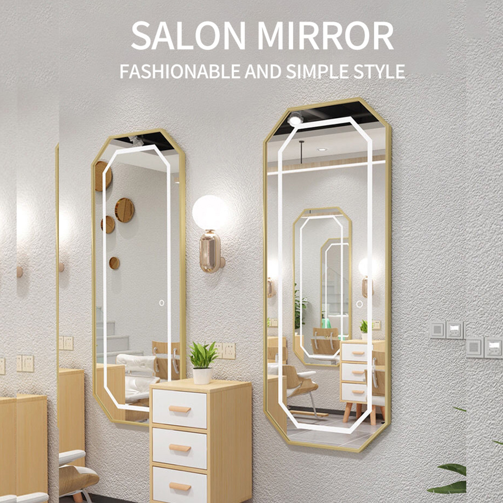 Hexagon Salon Equipment And Furniture Dresser Style Barber Salon Speculum Cum Light