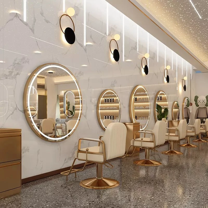 Hairdressing and Dresser Hair Salon Mirrors LED Lamp Salon , Wall Mirror .