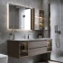 Cheap Simple Storage Cabinet Set Modern Wood Vanity Bathroom Smart Bathroom Speculum Cabinet with Rasin