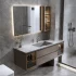 Cheap Simple Storage Cabinet Set Modern Wood Vanity Bathroom Smart Bathroom Speculum Cabinet with Rasin