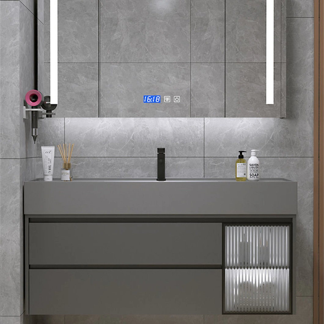 Factory Sales Black Marble Waterproof Bathroom Medicine Cabinet Bathroom Furniture Cabinet Lava Basin for Manus Lava