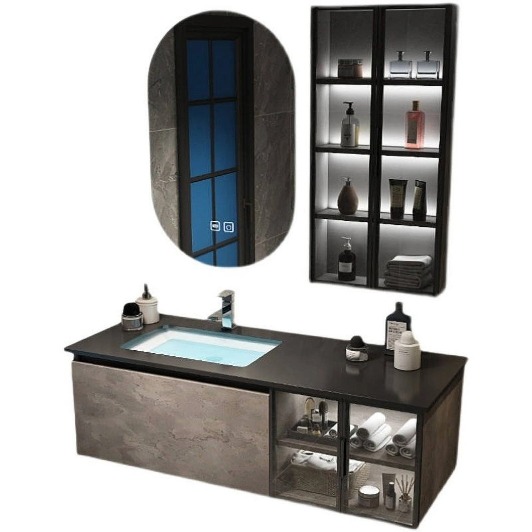 High Quality Anguli Stone IMPERVIUS PRAECLUSIO scrinium vitreum Basin scrinium pro balneo cum Smert Speculum Cabinet