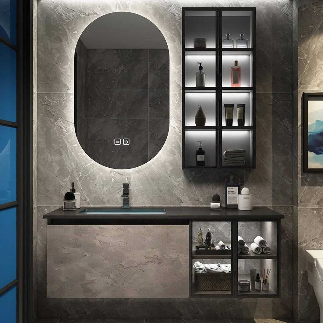 High Quality Anguli Stone IMPERVIUS PRAECLUSIO scrinium vitreum Basin scrinium pro balneo cum Smert Speculum Cabinet