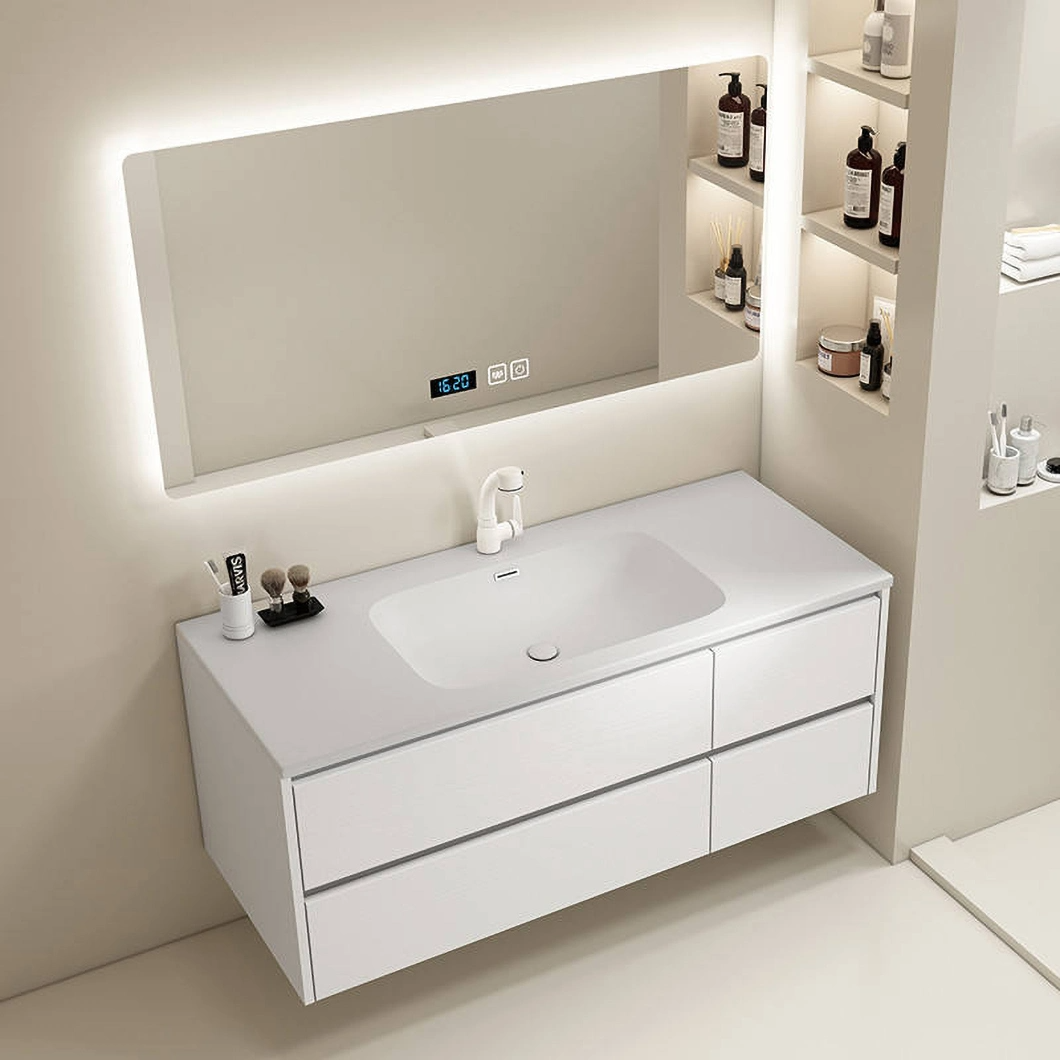 Hotel's Cheap Used Bathroom Vanity Mirror Cabinet Set Modern Double Marble Bathroom Scrinium Cum Sink