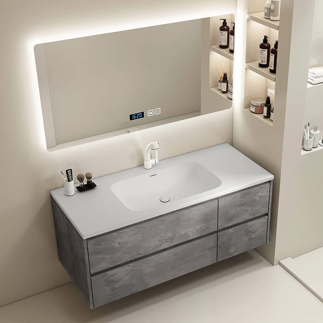 Hotel's Cheap Used Bathroom Vanity Mirror Cabinet Set Modern Double Marble Bathroom Scrinium Cum Sink
