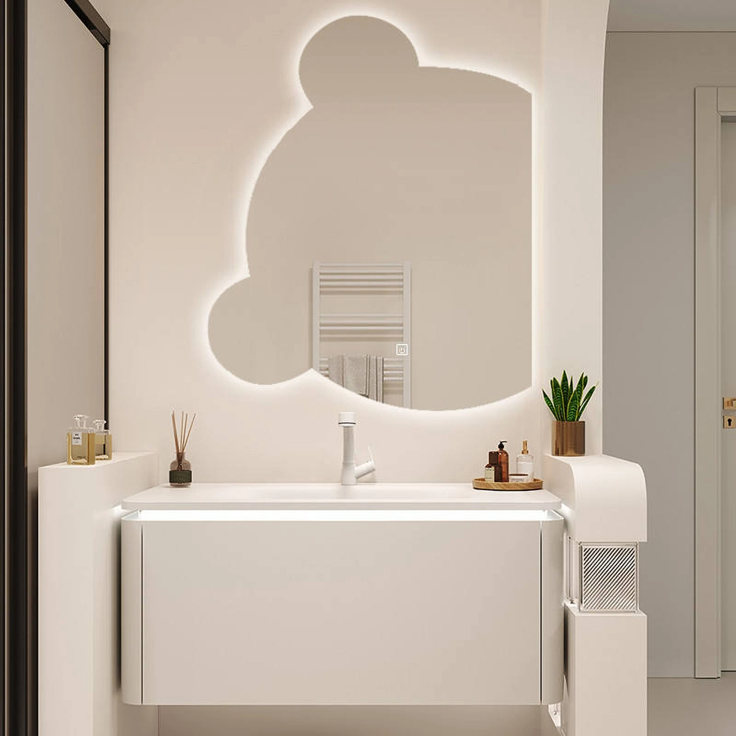 Deliciae Wall-Mounted Floating Cabinet Bathroom Vanity Modern Hotel Marble Single Sink Bathroom Cabinet