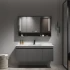The Solid Lignum Lava-and-Dressing Cabinet Black Bathroom Corner Luxury Bathroom Cabinet with Speculum Cabinet