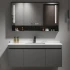The Solid Lignum Lava-and-Dressing Cabinet Black Bathroom Corner Luxury Bathroom Cabinet with Speculum Cabinet
