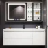 White Wall Mounted Waterproof Medicine Cabinet Bathroom Quercus Vestiendi Cabinet with Speculum Cabinet