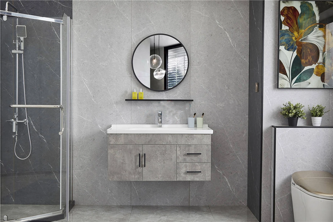 80cm Single Bathroom Vanitas Modern Style Factory Custom Small Wooden Bathroom Cabinet for Sale