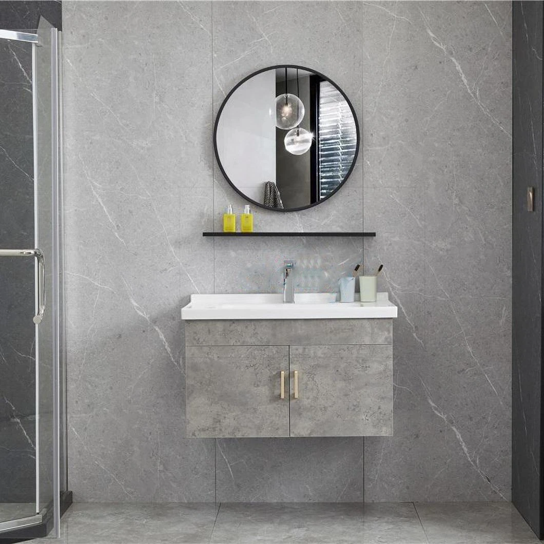 80cm Single Bathroom Vanitas Modern Style Factory Custom Small Wooden Bathroom Cabinet for Sale