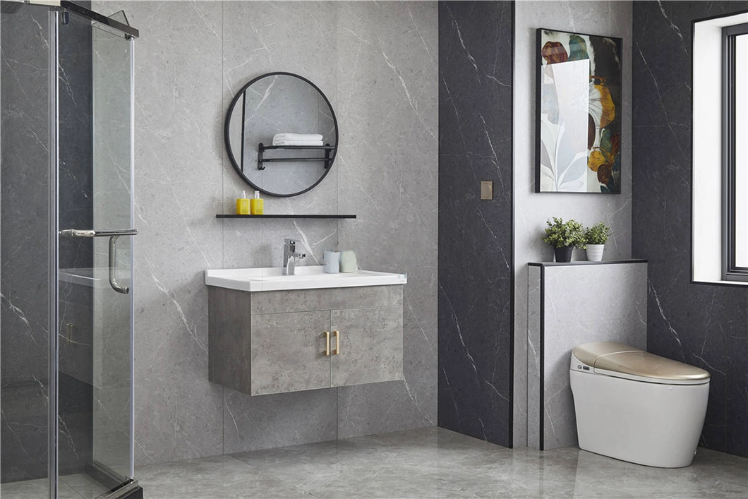 80cm Single Bathroom Vanitas Modern Style Factory Custom Small Wooden Bathroom Cabinet for Sale