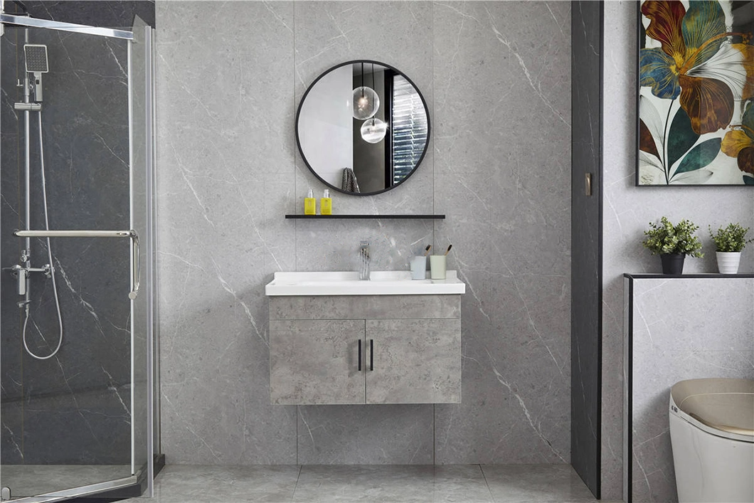 80cm Single Bathroom Vanitas Modern Style Factory Custom Small Wooden Bathroom Cabinet for Sale