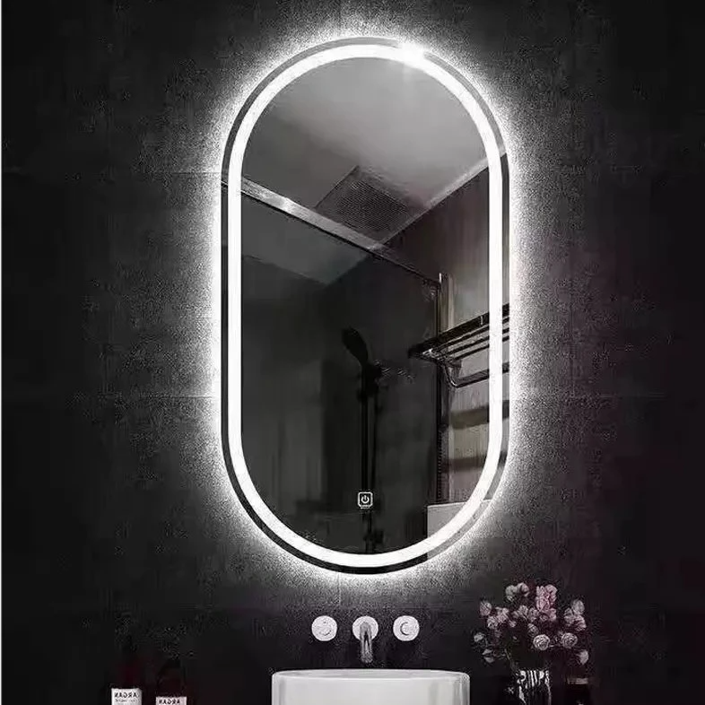 Circulus Latrina Chinese Arcus circum DUXERIT Specula Decor Wall Magnae Plena Longitudo Libelli Wall in Bathroom cum DUXERIT lux Vanitas Speculum