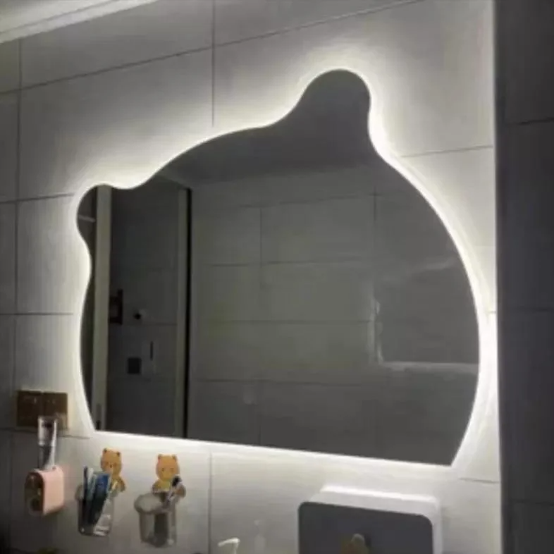 Circulus Latrina Chinese Arcus circum DUXERIT Specula Decor Wall Magnae Plena Longitudo Libelli Wall in Bathroom cum DUXERIT lux Vanitas Speculum