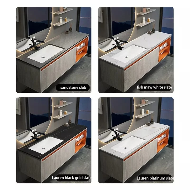 Europaeae Hot Novi Coloris Moderni Cheap Bathroom Vanitas cum Vasis Sink ducitur circum Speculum