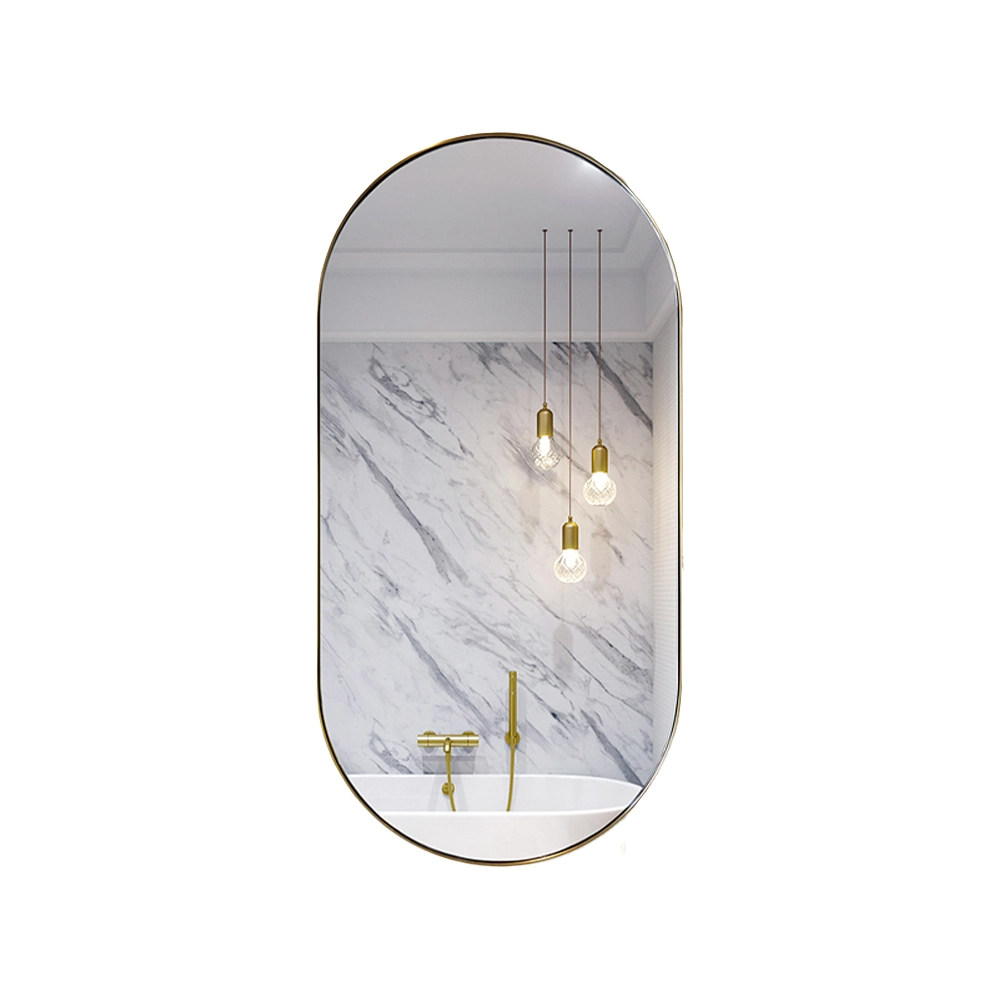 Novum Argenteum Oval Wall Mounted Tondenti Long Bronze Antique Bathroom Vanitas Mirror