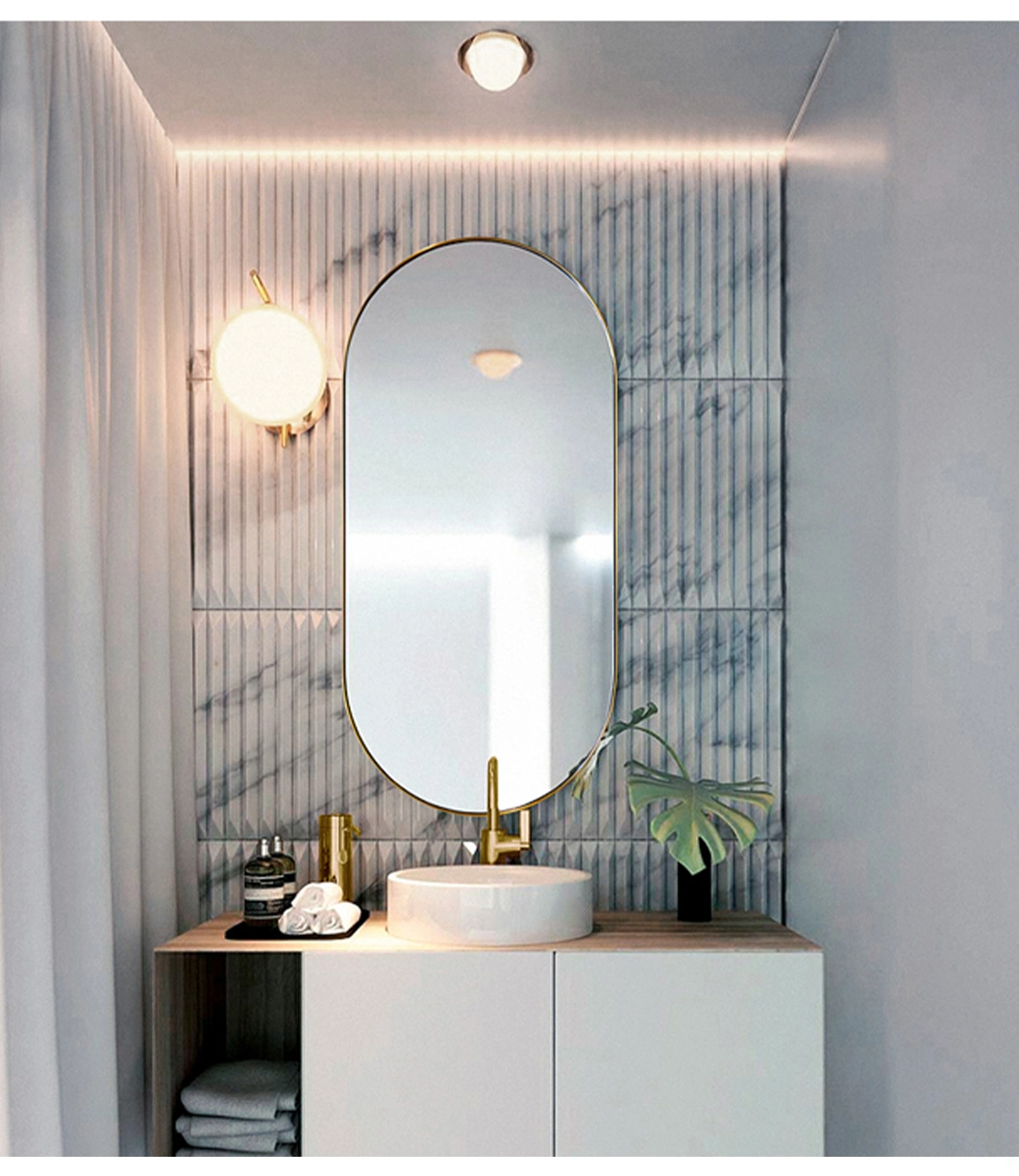 Novum Argenteum Oval Wall Mounted Tondenti Long Bronze Antique Bathroom Vanitas Mirror