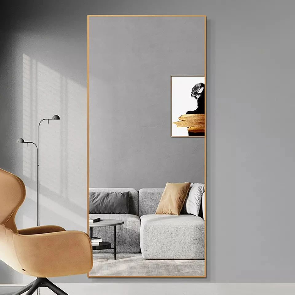 Art Home Decor Round Multiple Shape Aluminium Metal Wood Frame 40 Cm 50 Cm Wall Mirror