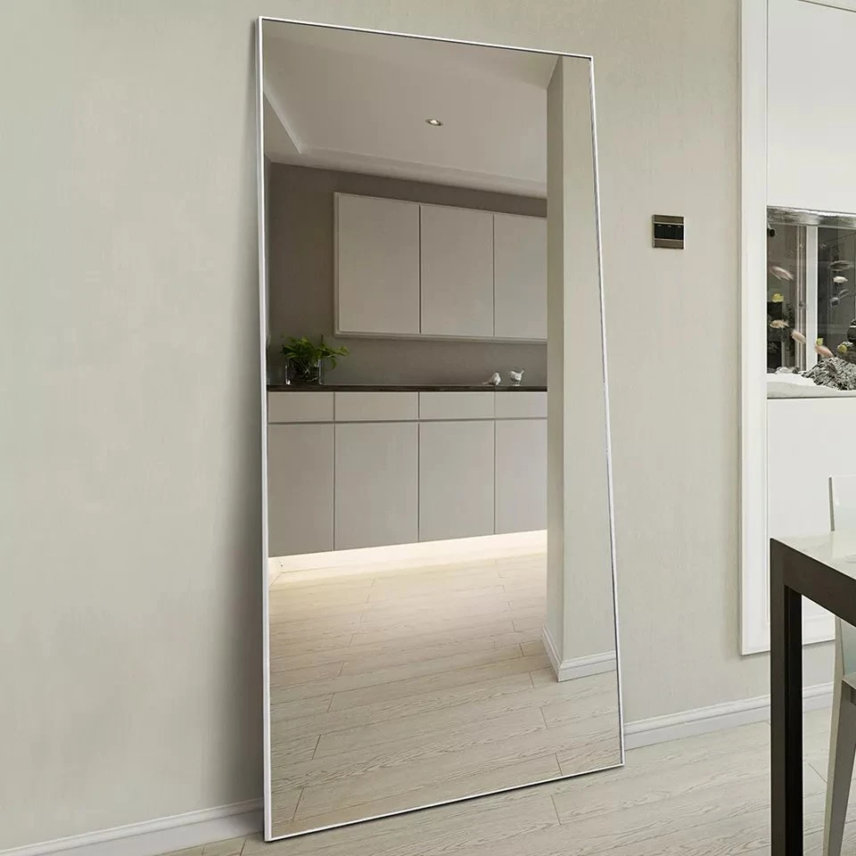 Explosio-Probatur Big Murus specula plena Longitudo Cubiculum Aluminium-Framed Floor Sta Aurum Speculum