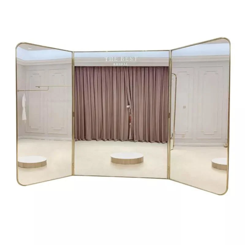 Factory Tutus stans Speculum Luxuria Magnae Solum Speculum Quadratum Circum plena Longitudo Speculum pro Sponsaeque Shop