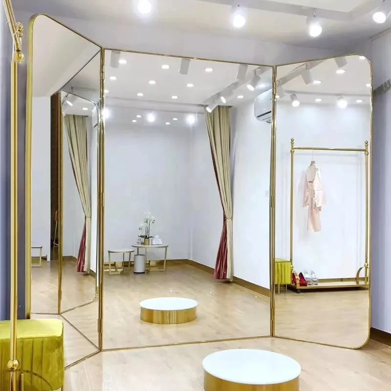 Factory Tutus stans Speculum Luxuria Magnae Solum Speculum Quadratum Circum plena Longitudo Speculum pro Sponsaeque Shop