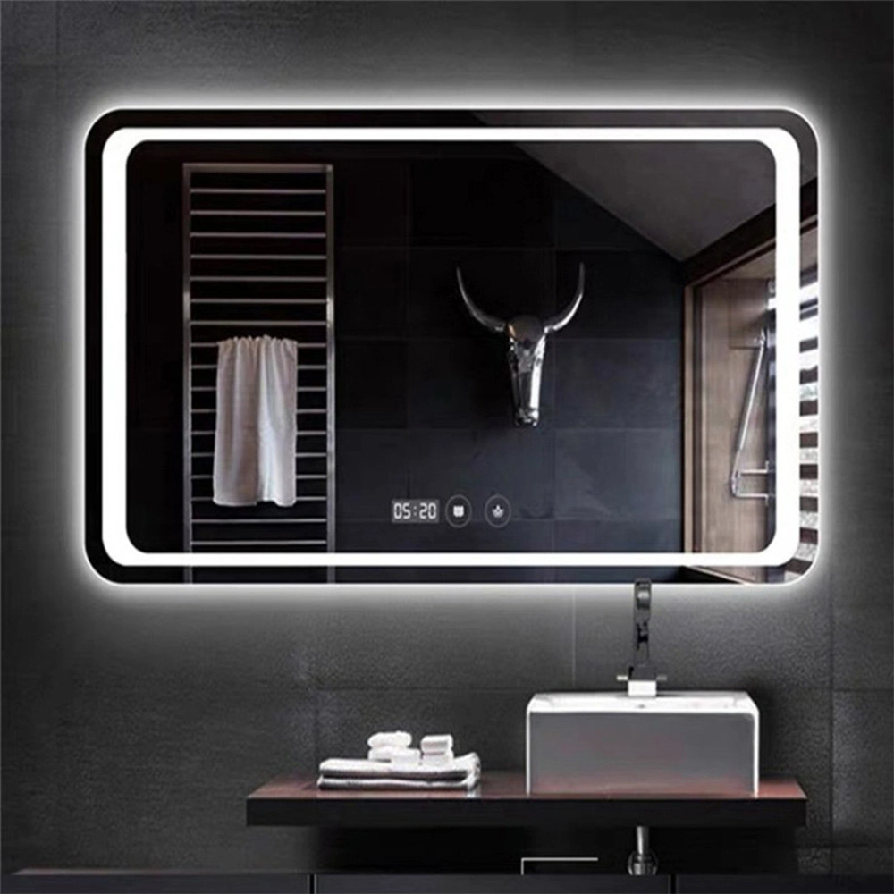 Factory Wholesale Touch Sensor Home Wall Decoration Salon Furniture Wall Mounted Make up LED Smart Home LED Bathroom Mirror with Defogger and Bluetooth Speaker