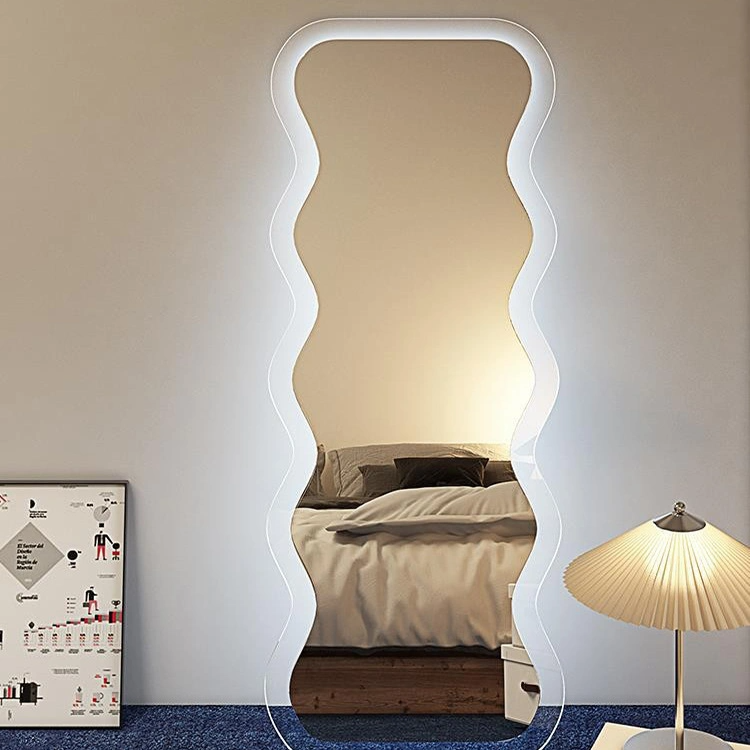Nordic hospitii unda Speculum Puella Fitting Speculum Ins Praecipua informibus Acrylic plena-Longitudo Speculum