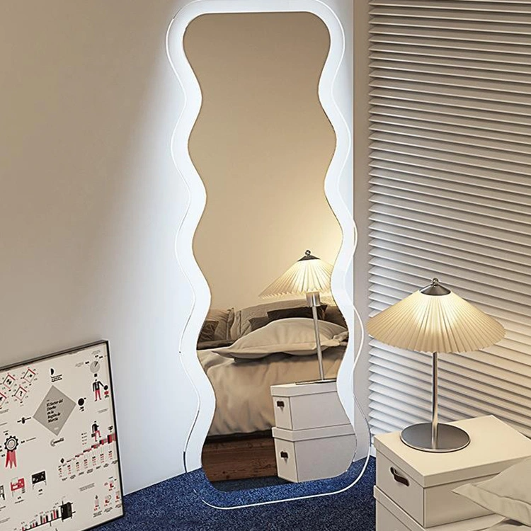 Nordic hospitii unda Speculum Puella Fitting Speculum Ins Praecipua informibus Acrylic plena-Longitudo Speculum