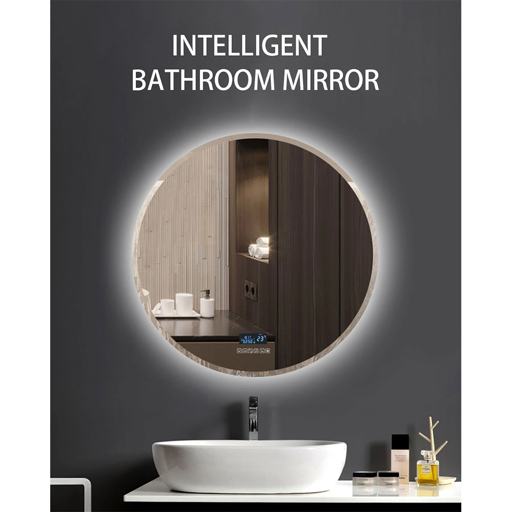 LED Smert Mirror Wall Mounted Mirror Home Decoration Bluetooth Makeup Mirror Bathroom Accessories Salon Furniture