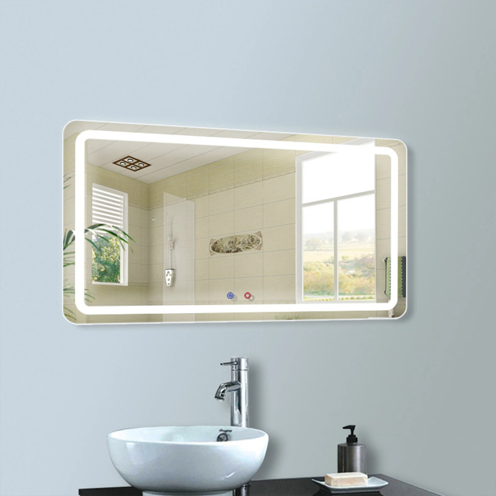 Luxuria Domus Decorative Smart Lava Basin Mirror LED Bathroom Frameless Backlit Wall Glass Vanity Mirror