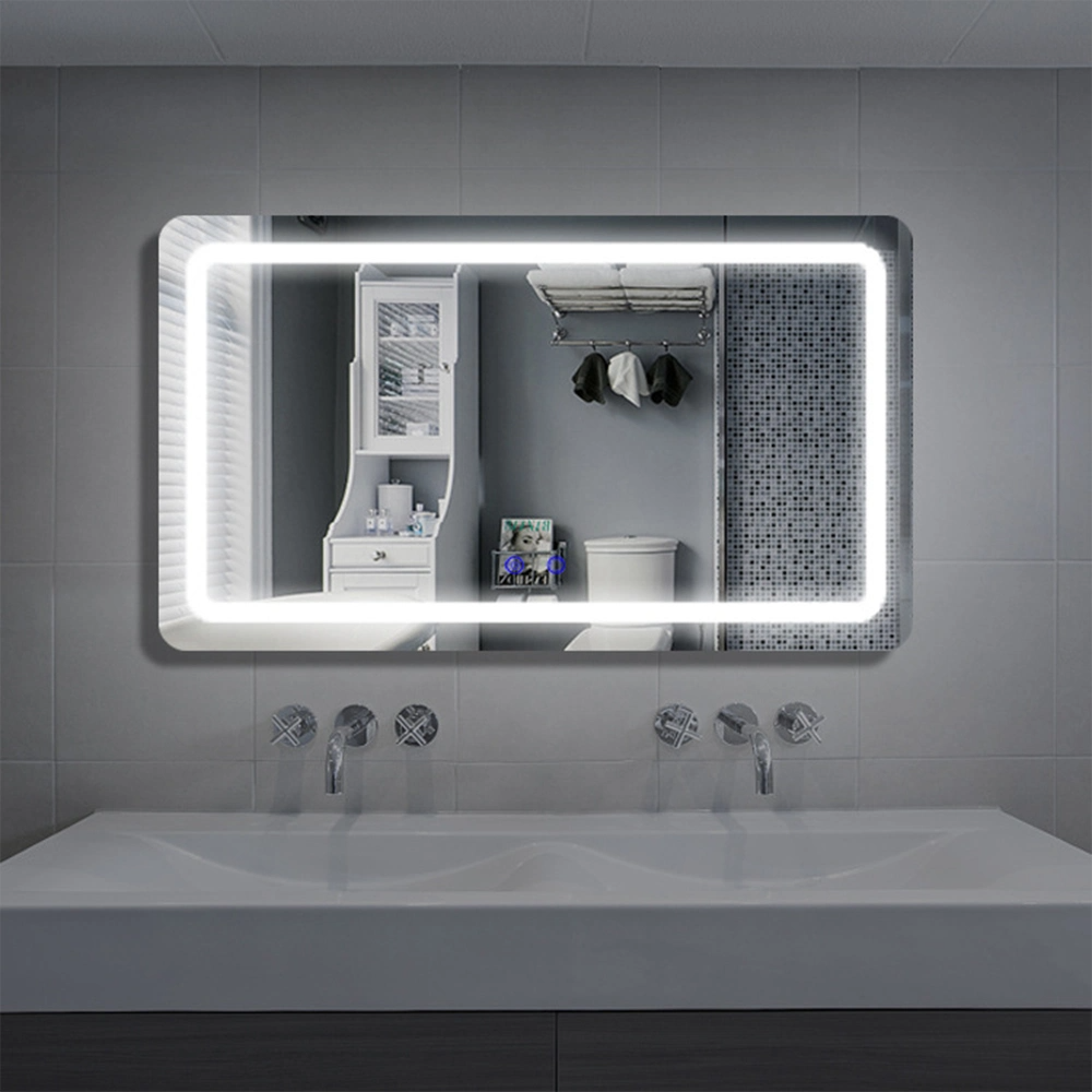 Luxuria Domus Decorative Smart Lava Basin Mirror LED Bathroom Frameless Backlit Wall Glass Vanity Mirror