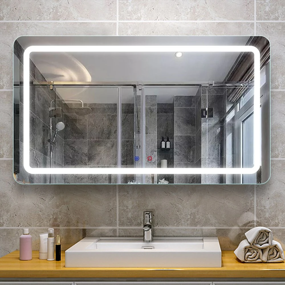 Luxuria Domus Decorative Smart Lava Basin Mirror LED Bathroom Frameless Backlit Wall Glass Vanity Mirror