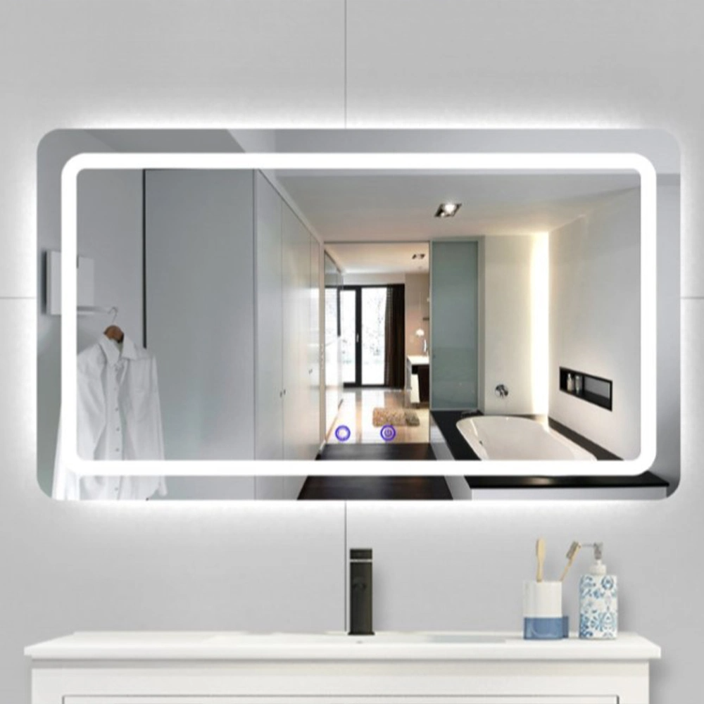Luxuria Domus Decorative Smart Lava Basin Mirror LED Bathroom Frameless Backlit Wall Glass Vanity Mirror