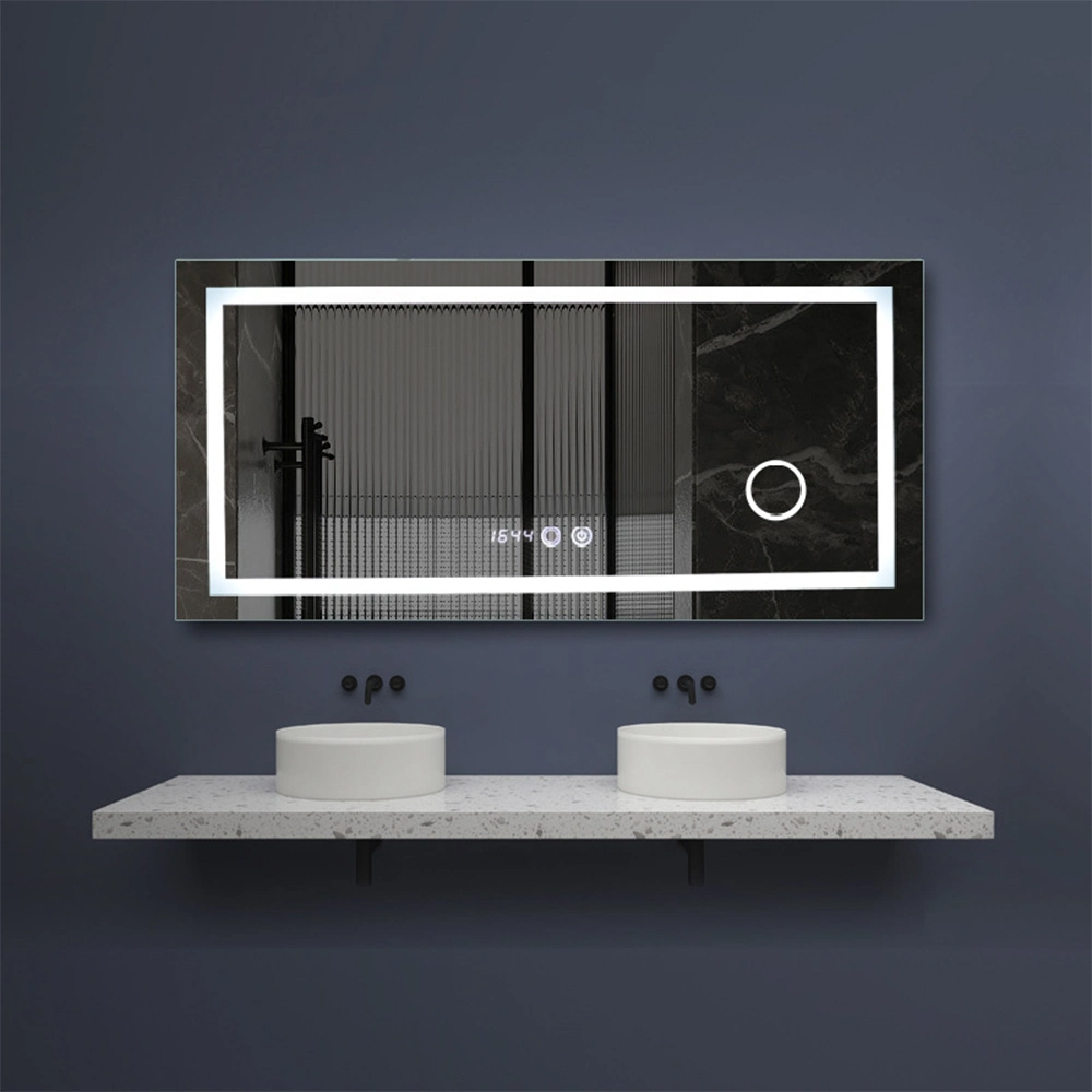 Luxuria Domus Decorative Smart Lava Basin Mirror LED Bathroom Frameless Backlit Wall Glass Vanity Mirror