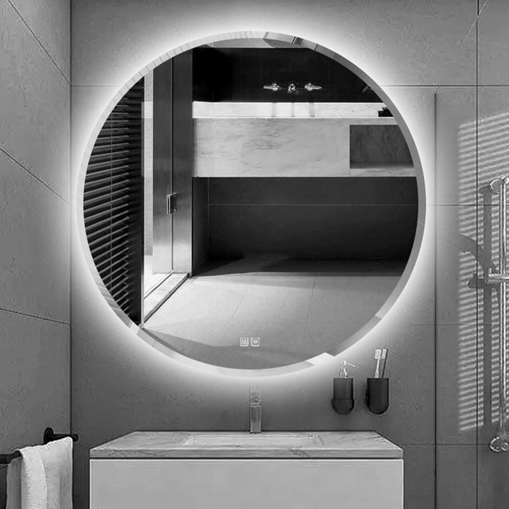 Smert latrina fabrica DUXERIT ILLUMINATUS Frameless magnum speculum circum Wall Speculum