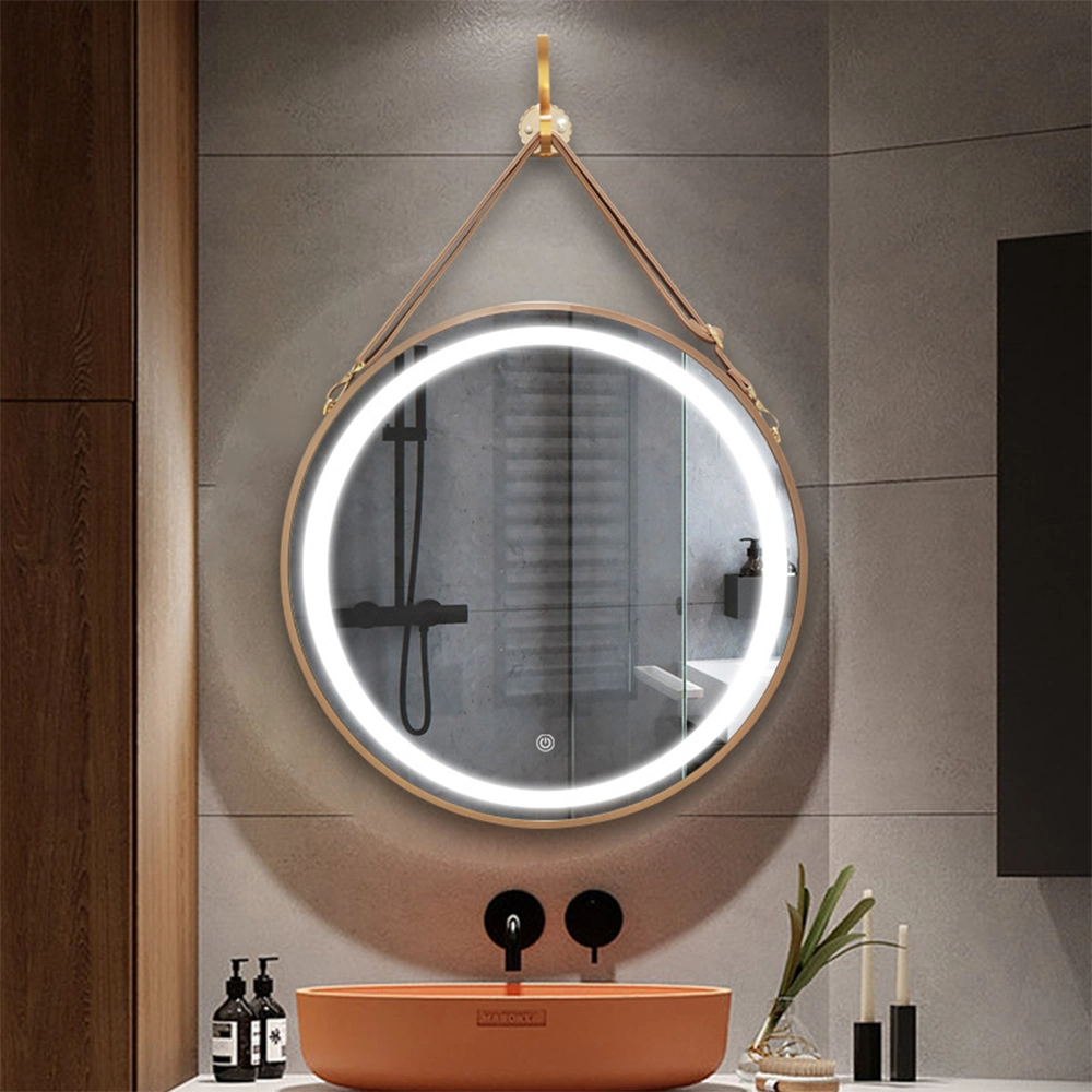 Guys Hot Sale Bathroom Speculum 60cm 80cm Hotel Decoratum Moderni Round Murum Anti-Fog Bathroom Speculum cum DUXERIT
