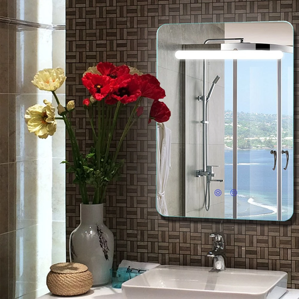 Quadratus Wall-inevectus DUXERIT Accensus Bathroom Vanitas Speculum cum Anti-Fog Function
