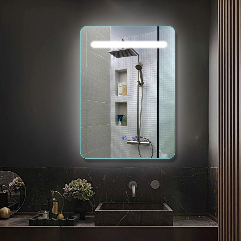 Quadratus Wall-inevectus DUXERIT Accensus Bathroom Vanitas Speculum cum Anti-Fog Function