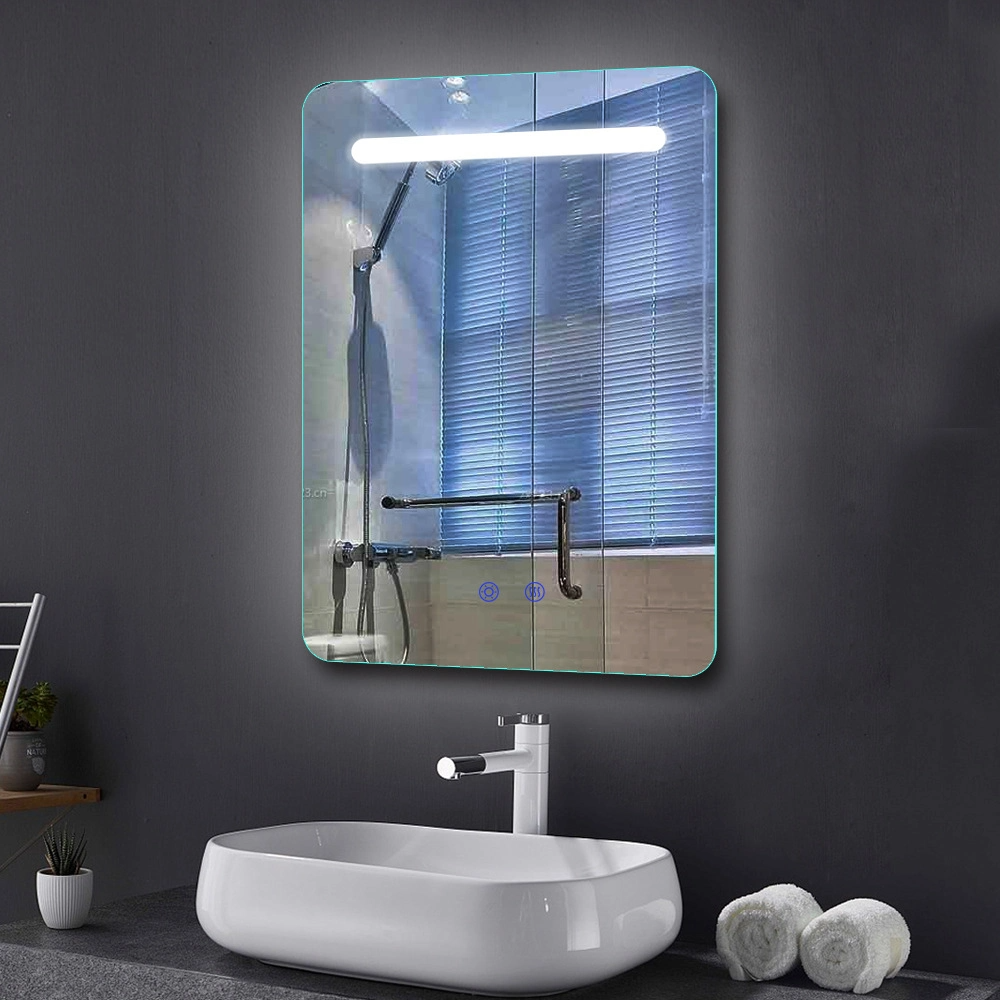 Quadratus Wall-inevectus DUXERIT Accensus Bathroom Vanitas Speculum cum Anti-Fog Function