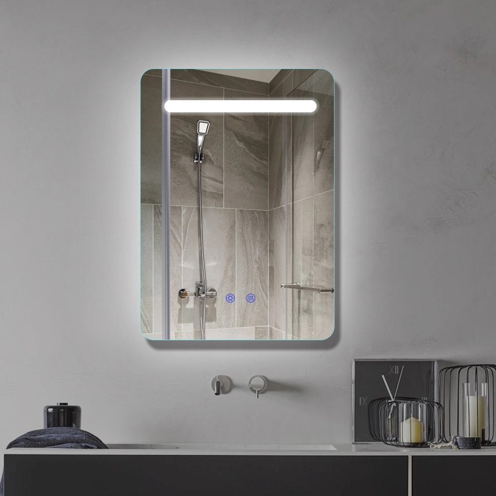Quadratus Wall-inevectus DUXERIT Accensus Bathroom Vanitas Speculum cum Anti-Fog Function