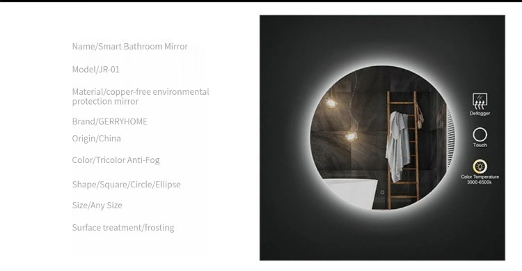 Sina Factory Price Bathroom Furniture Smart Front Light Vestiendi Wall Mirror for Hotel Bathroom Project