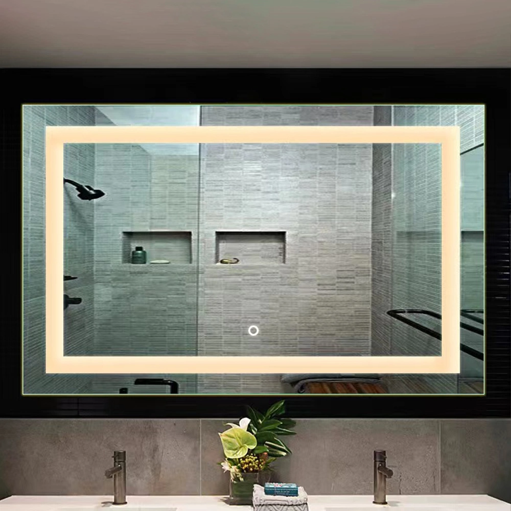 Factory Wall Home Decor Decoration Salon Furniture Make up Cosmetic Smart Lighted Illuminated Backlit Vanity LED Bathroom Speculum Cum Luminibus Defogger