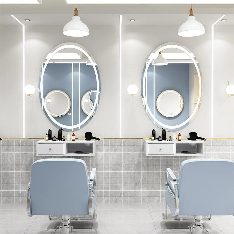 Barbershop Duo postesque Simple Salon Speculum Beauty Salon cum scrinium et Tabula