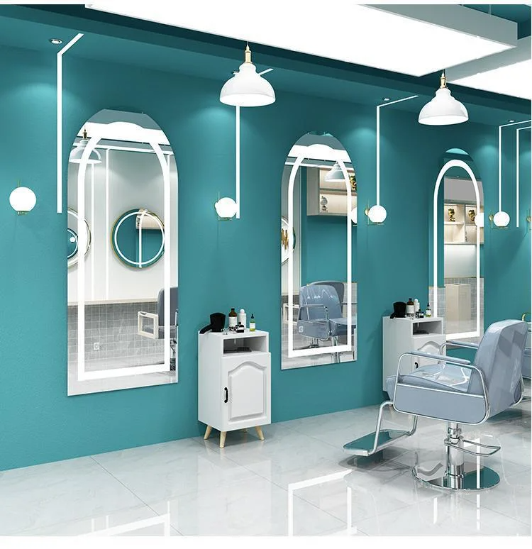 Barbershop Duo postesque Simple Salon Speculum Beauty Salon cum scrinium et Tabula