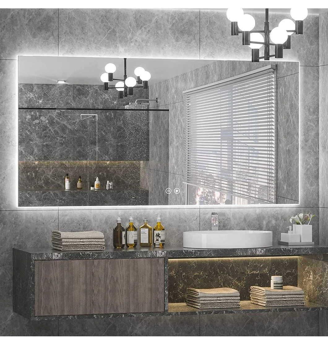 Factory CE/UL 2022 Hotel DUXERIT Smert Speculum Anti-Fog Tactus Switch Illuminated Illuminated Backlit Bluetooth Speaker Wall Furniture
