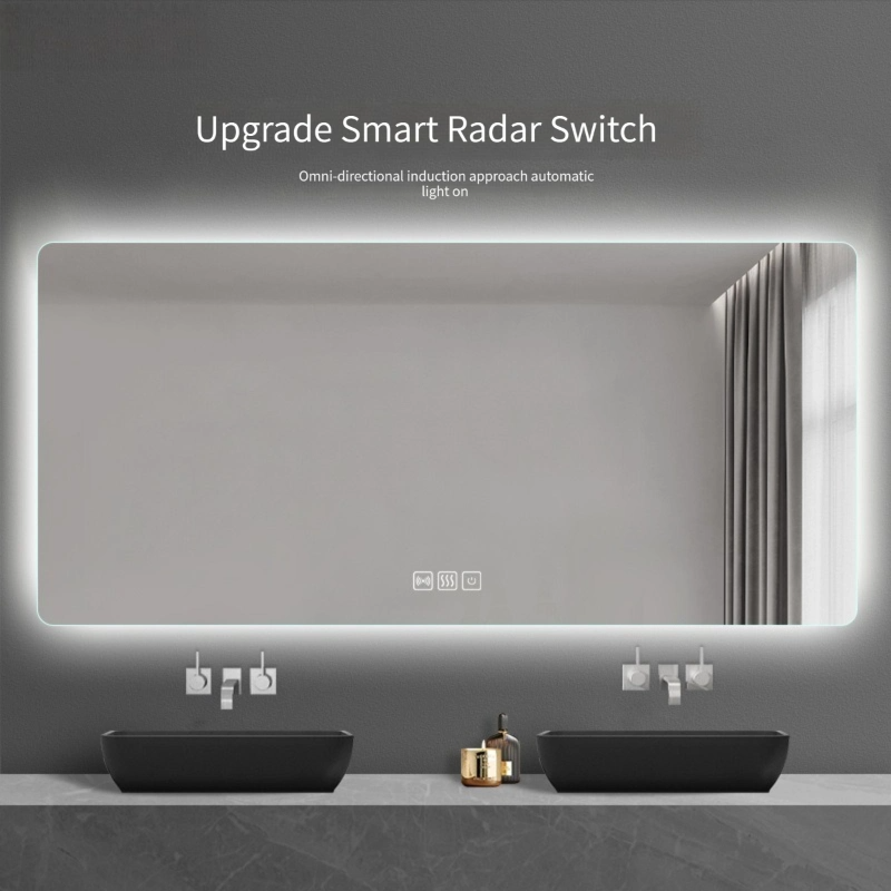 Factory CE/UL 2022 Hotel DUXERIT Smert Speculum Anti-Fog Tactus Switch Illuminated Illuminated Backlit Bluetooth Speaker Wall Furniture