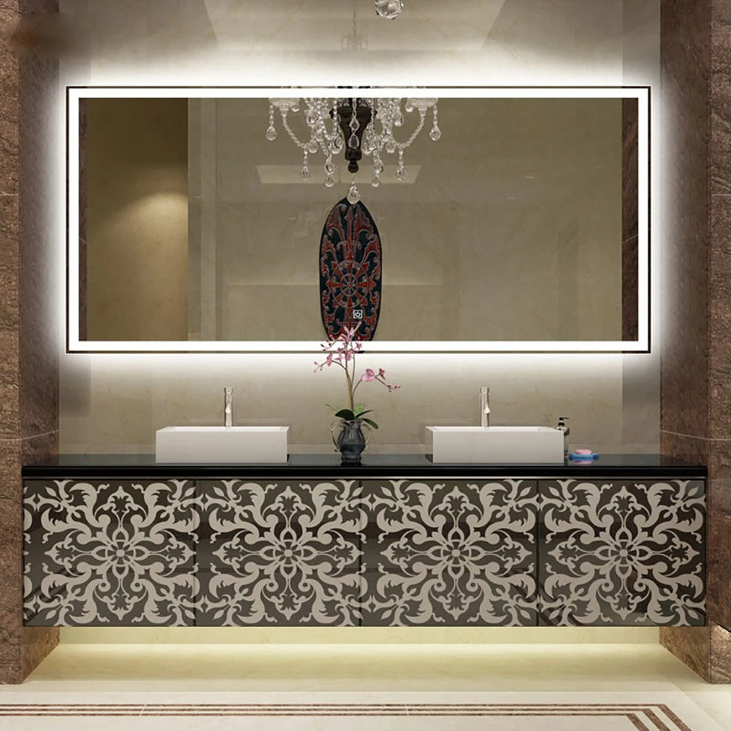 Modern Wall Mounted Touch Sensor Switch Infinity Custom Speculum Bathroom Accensa Mirror